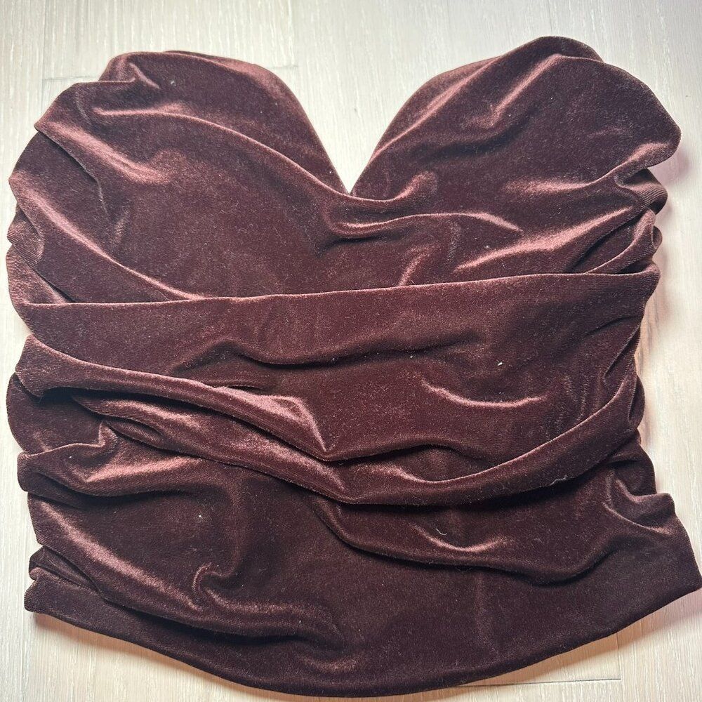 Express Bustier Chic Structured Sweetheart Neckline Top Rich Aunt Glam Size M
